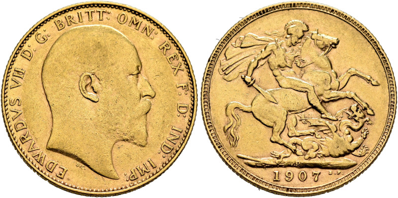 AUSTRALIA, Trade Coinage. Edward VII, 1901-1910. Sovereign 1907 P (Gold, 22 mm, ...