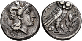 CALABRIA. Tarentum. Circa 302-280 BC. Drachm (Silver, 15 mm, 3.14 g, 6 h), Zor..., magistrate. Head of Athena to right, wearing crested Corinthian hel...