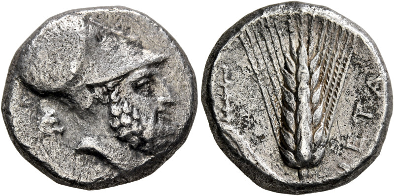LUCANIA. Metapontion. Circa 340-330 BC. Didrachm or Nomos (Silver, 18 mm, 7.58 g...