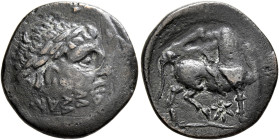 KINGS OF THRACE. Seuthes III, circa 323-316 BC. AE (Bronze, 19 mm, 3.52 g, 5 h), uncertain mint in Thrace (Seuthopolis?). Laureate head of Seuthes III...