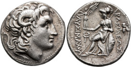 KINGS OF THRACE. Lysimachos, 305-281 BC. Tetradrachm (Silver, 29 mm, 16.46 g, 9 h), Amphipolis, 288/7-282/1. Diademed head of Alexander the Great to r...