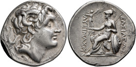 KINGS OF THRACE. Lysimachos, 305-281 BC. Tetradrachm (Silver, 31 mm, 17.00 g, 1 h), Amphipolis, circa 288/7-282/1. Diademed head of Alexander the Grea...