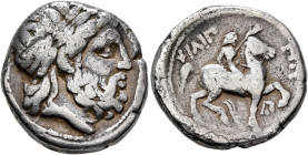 KINGS OF MACEDON. Philip II, 359-336 BC. Tetradrachm (Silver, 23 mm, 13.90 g, 3 h), Amphipolis, circa 323-316. Laureate head of Zeus right. Rev. ΦΙΛΙΠ...