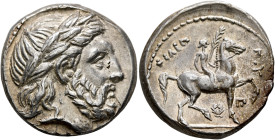 KINGS OF MACEDON. Philip II, 359-336 BC. Tetradrachm (Silver, 24 mm, 14.22 g, 7 h), Amphipolis, struck by Antipater, Polyperchon or Kassander, circa 3...