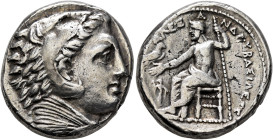KINGS OF MACEDON. Alexander III ‘the Great’, 336-323 BC. Tetradrachm (Silver, 24 mm, 16.53 g, 4 h), Amphipolis, struck under Antipater, circa 322-320....