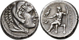 KINGS OF MACEDON. Alexander III ‘the Great’, 336-323 BC. Tetradrachm (Silver, 26 mm, 16.91 g, 6 h), Corinth, circa 304/3-290. Head of Herakles to righ...