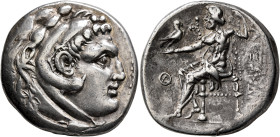 KINGS OF MACEDON. Alexander III ‘the Great’, 336-323 BC. Tetradrachm (Silver, 29 mm, 16.81 g, 12 h), Odessos, 280-200. Head of Herakles to right, wear...