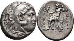 KINGS OF MACEDON. Alexander III ‘the Great’, 336-323 BC. Tetradrachm (Silver, 29 mm, 16.71 g, 12 h), Odessos, 280-200. Head of Herakles to right, wear...