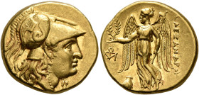 KINGS OF MACEDON. Alexander III ‘the Great’, 336-323 BC. Stater (Gold, 19 mm, 8.54 g, 12 h), Abydos, struck under Antigonos I Monophthalmos, circa 310...