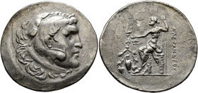 KINGS OF MACEDON. Alexander III ‘the Great’, 336-323 BC. Tetradrachm (Silver, 35 mm, 16.01 g, 12 h), Teos, circa 188-170. Head of Herakles to right, w...