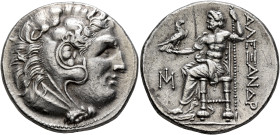 KINGS OF MACEDON. Alexander III ‘the Great’, 336-323 BC. Tetradrachm (Silver, 29 mm, 17.07 g, 12 h), Miletos, circa 295-275. Head of Herakles to right...