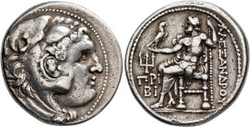KINGS OF MACEDON. Alexander III ‘the Great’, 336-323 BC. Tetradrachm (Silver, 29 mm, 17.13 g, 12 h), Priene, circa 280-275. Head of Herakles to right,...