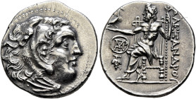 KINGS OF MACEDON. Alexander III ‘the Great’, 336-323 BC. Drachm (Silver, 20 mm, 4.29 g, 11 h), Chios, circa 290-275. Head of Herakles to right, wearin...