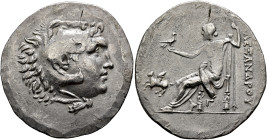 KINGS OF MACEDON. Alexander III ‘the Great’, 336-323 BC. Tetradrachm (Silver, 33 mm, 16.24 g, 11 h), Alabanda, CY 3 = 167/6. Head of Herakles to right...