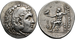 KINGS OF MACEDON. Alexander III ‘the Great’, 336-323 BC. Tetradrachm (Silver, 32 mm, 16.89 g, 12 h), Phaselis, CY 10 = 209/8. Head of Herakles to righ...
