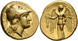 KINGS OF MACEDON. Alexander III ‘the Great’, 336-323 BC. Stater (Gold, 17 mm, 8.50 g, 12 h), uncertain mint in Asia Minor (?), circa 320-300. Head of ...