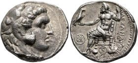 KINGS OF MACEDON. Alexander III ‘the Great’, 336-323 BC. Tetradrachm (Silver, 26 mm, 17.18 g, 12 h), Tyre, struck under Demetrios I Poliorketes, circa...