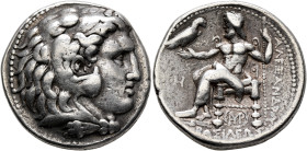 KINGS OF MACEDON. Alexander III ‘the Great’, 336-323 BC. Tetradrachm (Silver, 28 mm, 16.95 g, 4 h), Babylon, under Seleukos I, circa 311-300. Head of ...