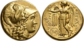 KINGS OF MACEDON. Alexander III ‘the Great’, 336-323 BC. Stater (Gold, 18 mm, 8.54 g, 11 h), Babylon, struck under Seleukos I, circa 311-300. Head of ...
