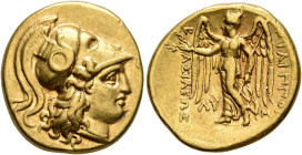 KINGS OF MACEDON. Philip III Arrhidaios, 323-317 BC. Stater (Gold, 19 mm, 8.53 g, 11 h), Babylon, struck under Archon, Dokimos, or Seleukos I. Head of...