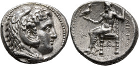 KINGS OF MACEDON. Philip III Arrhidaios, 323-317 BC. Tetradrachm (Silver, 27 mm, 16.97 g, 11 h), Babylon, struck under Archon, Dokimos, or Seleukos I,...