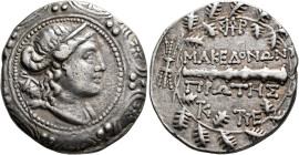 MACEDON (ROMAN PROTECTORATE), Republican period. First Meris. Circa 167-149 BC. Tetradrachm (Silver, 30 mm, 16.86 g, 12 h), Amphipolis. Diademed and d...