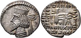KINGS OF PARTHIA. Pakoros I, circa 78-120. Drachm (Silver, 20 mm, 3.84 g, 12 h), Ekbatana. Diademed and draped bust of Pakoros I to left. Rev. Archer ...