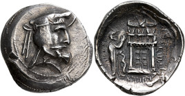 KINGS OF PERSIS. Autophradates (Vadfradad) I, early 3rd or early 2nd century BC. Tetradrachm (Silver, 33 mm, 16.64 g, 2 h), Istakhr (Persepolis). Head...