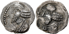 KINGS OF PERSIS. Pakur (Pakor) II, 1st century AD. Hemidrachm (Silver, 18 mm, 1.60 g, 12 h), Istakhr (Persepolis). Diademed and draped bust of Pakur I...