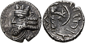 KINGS OF PERSIS. Namopat (Nambed), early-mid 1st century AD. Drachm (Silver, 17 mm, 3.91 g, 6 h), Istakhr (Persepolis). Diademed and draped bust of Na...