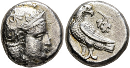 BAKTRIA, Local Issues. Circa 285/3-280/78 BC. Drachm (Silver, 14 mm, 3.44 g, 7 h), uncertain mint in the Oxus region. Head of Athena to right, wearing...