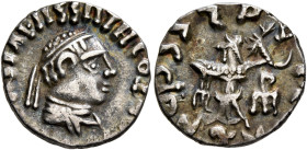 BAKTRIA, Indo-Greek Kingdom. Zoilos II, circa 50-40/35 BC. Drachm (Silver, 16 mm, 2.35 g, 11 h), uncertain mint in the eastern Punjab. BAΣIΛEΩΣ ΣΟΤΗΡΟ...