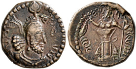 KUSHANO-SASANIANS. Hormizd I, circa 265-295. AE (Bronze, 14 mm, 2.05 g, 4 h), mint in Baktria, probably Balkh. Draped bust of Hormizd I to right, wear...