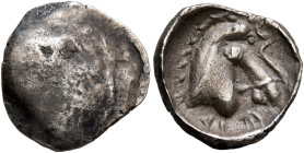 LOCAL ISSUES, Samarqand. Anonymous. Circa 200 BC-100 AD. Reduced Drachm (Silver, 15 mm, 2.29 g), imitating Antiochos I (281-261 BC). Diademed head of ...