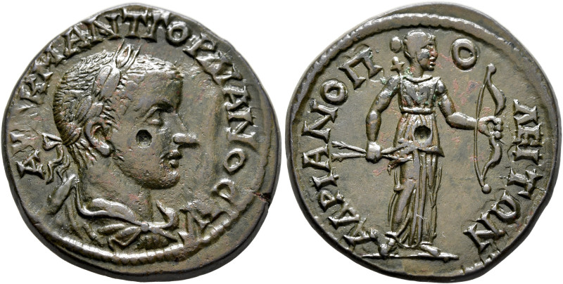 THRACE. Hadrianopolis. Gordian III, 238-244. Tetrassarion (Bronze, 26 mm, 10.38 ...