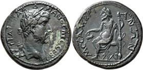 THRACE. Mesembria. Hadrian, 117-138. Diassarion (Bronze, 26 mm, 9.47 g, 6 h). ΑΥΤ ΚΑΙ ΤΡΑ ΑΔΡΙΑΝΟϹ ΔΙϹ ϹΕΒ Laureate and draped bust of Hadrian to righ...