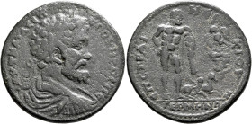 MYSIA. Germe. Septimius Severus, 193-211. Medallion (Bronze, 38 mm, 27.77 g, 6 h), Ai... Nikias, strategos. AYT KAI Λ CЄΠ CЄΟΥΗΡΟC ΠЄ Laureate, draped...