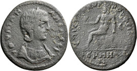 MYSIA. Germe. Julia Mamaea, Augusta, 222-235. Hexassarion (Bronze, 37 mm, 19.85 g, 6 h), Marcus Aurelius Rufinus, son of Verus, strategos. IOYΛIA MAMЄ...