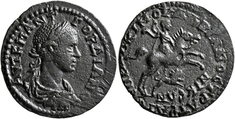 LYDIA. Stratonicaea-Hadrianopolis. Gordian III, 238-244. Assarion (Bronze, 23 mm...