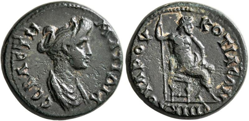 PHRYGIA. Cotiaeum. Matidia, Augusta, 112-119. Assarion (Bronze, 21 mm, 6.51 g, 6...