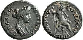 PHRYGIA. Cotiaeum. Matidia, Augusta, 112-119. Assarion (Bronze, 21 mm, 6.51 g, 6 h). ΜΑΤΙΔΙΑ ϹЄΒΑϹΤΗ Draped bust of Matidia to right. Rev. ЄΠΙ ΚΛ ΟΥΑΡ...