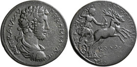 PHRYGIA. Colossae. Commodus, 177-192. Hexassarion (Bronze, 34 mm, 18.67 g, 6 h), Zosimos Philopator, strategos, 177-180. ΑYΤ ΚΑΙ Λ ΑVΡΗ ΚΟΜΜΟΔΟϹ Laure...