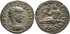 PHRYGIA. Philomelium. Trajan Decius, 249-251. Diassarion (Orichalcum, 24 mm, 7.08 g, 12 h), Eutychos, magistrate for the second time. ΑΥΤ Κ Γ ΜЄϹ Κ ΤΡ...