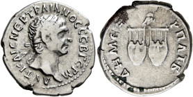 LYCIA. Trajan, 98-117. Drachm (Silver, 19 mm, 3.35 g, 12 h), 98-99. AΥT KAIC NЄΡ TΡAIANOC CЄB ΓЄΡM Laureate head of Trajan to right. Rev. ΔHM ЄΞ ΥΠAT ...