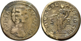 PISIDIA. Antiochia. Julia Domna, Augusta, 193-217. 'Sestertius' (Orichalcum, 32 mm, 27.45 g, 6 h), 209/10. IVLIA AVGVSTA Draped bust of Julia Domna to...
