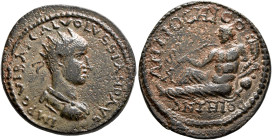 PISIDIA. Antiochia. Volusian, 251-253. 'Dupondius' (Orichalcum, 25 mm, 8.62 g, 2 h). IMP C VIB AF GAL VOLVSSIANO AVG Radiate, draped and cuirassed bus...
