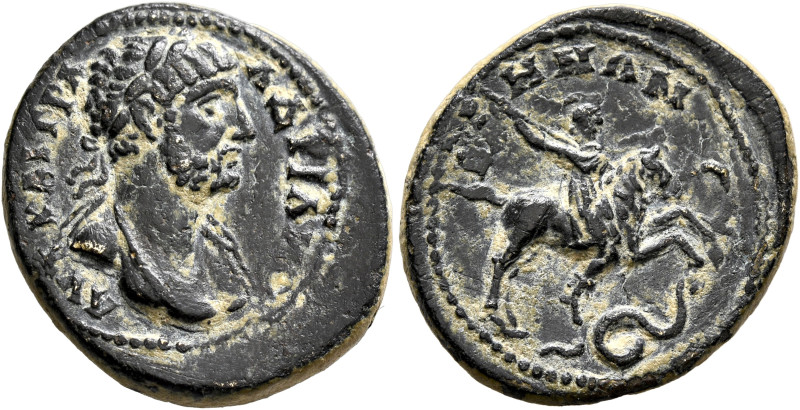 PISIDIA. Baris. Hadrian, 117-138. Assarion (Bronze, 22 mm, 5.07 g, 6 h). AΥΤ ΚΑΙ...