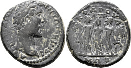 PISIDIA. Codrula. Antoninus Pius, 138-161. Diassarion (Bronze, 26 mm, 10.50 g, 6 h), circa 147-161. ΑYΤO ΚΑΙϹΑΡ ΑΝΤΩΝEΙΝOϹ Laureate head of Antoninus ...