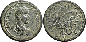 PISIDIA. Sagalassus. Claudius II Gothicus, 268-270. 10 Assaria (Bronze, 34 mm, 18.50 g, 12 h). AY•K•M•AYP• KΛAYΔION Laureate, draped and cuirassed bus...