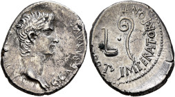 CAPPADOCIA. Caesaraea-Eusebia. Gaius (Caligula), 37-41. Drachm (Silver, 19 mm, 3.85 g, 12 h). C CAESAR AVG GERMANICV[S] Bare head of Gaius to right. R...